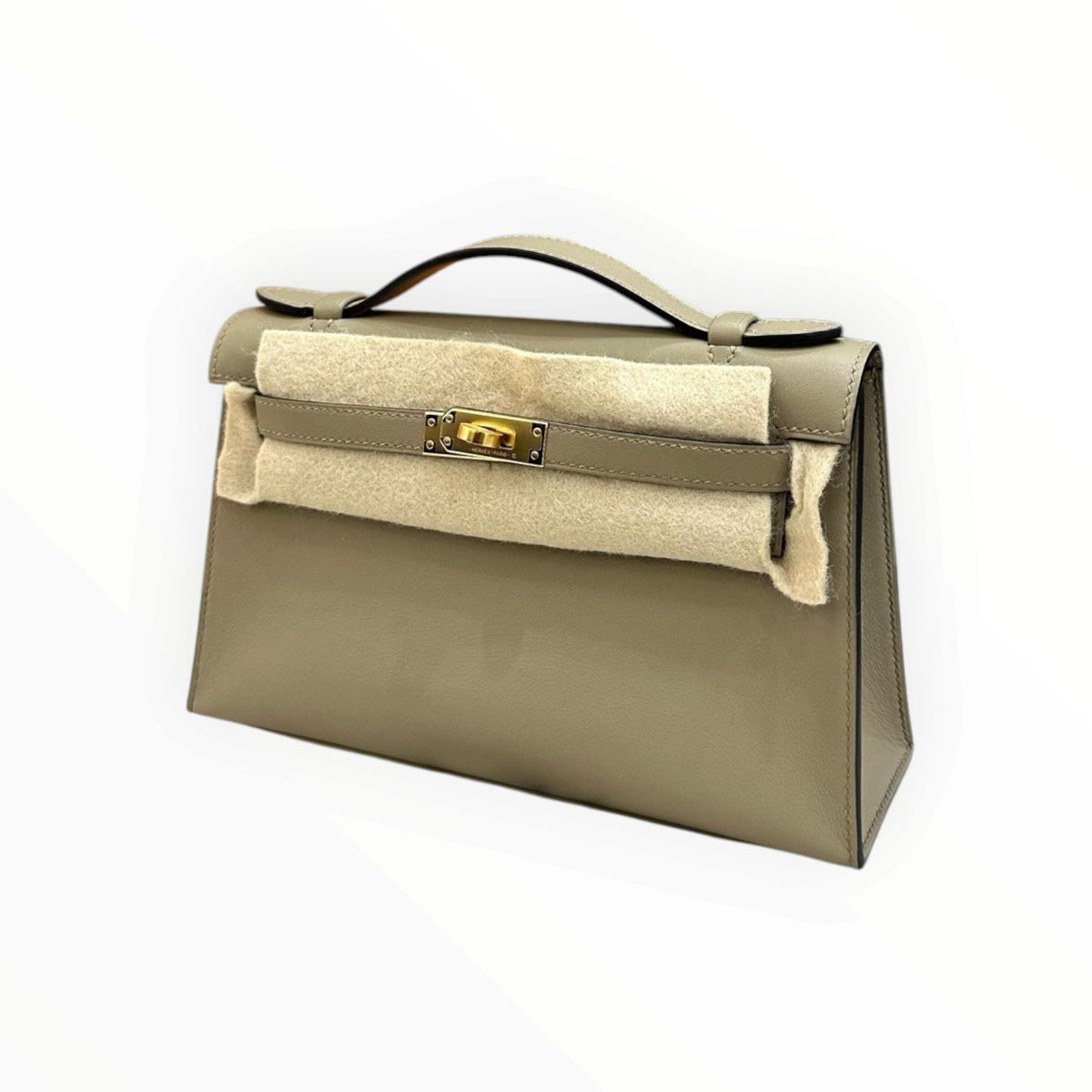 Hermès Mini Kelly I Swift Leather, Gris Meyer, Gold Hardware, W Stamp