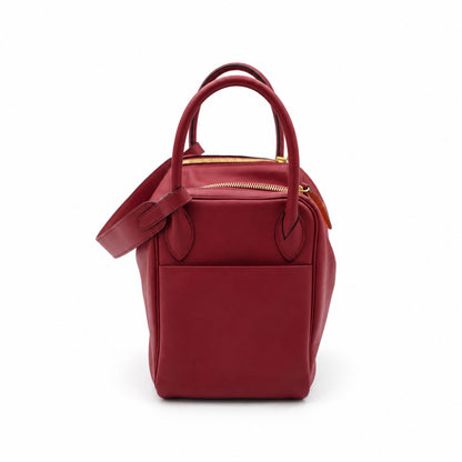 Hermès Leather Lindy 30 Bag Burgundy SHW