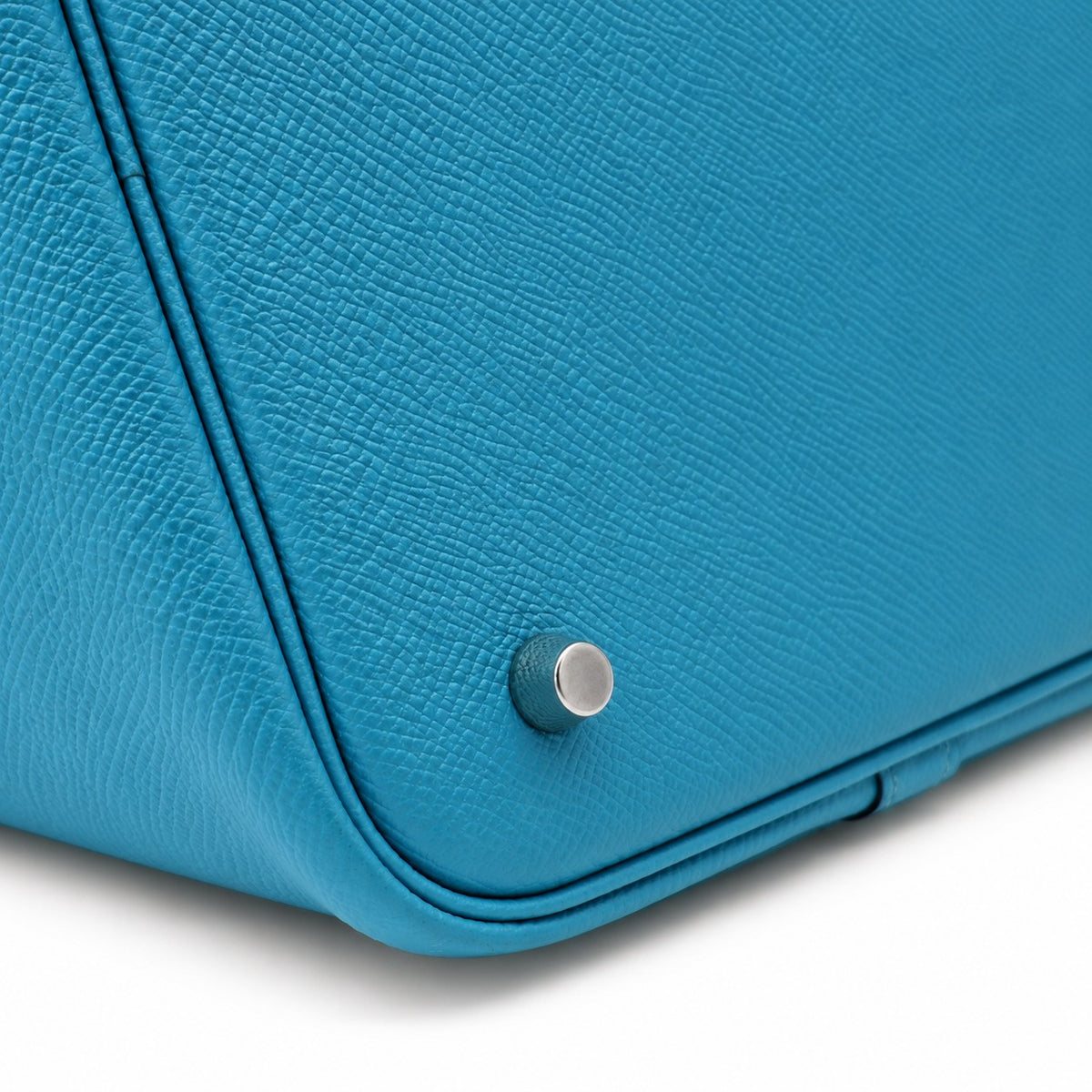 Hermès Leather Tressage de Cuir Picotin Lock 22 Bag Blue SHW