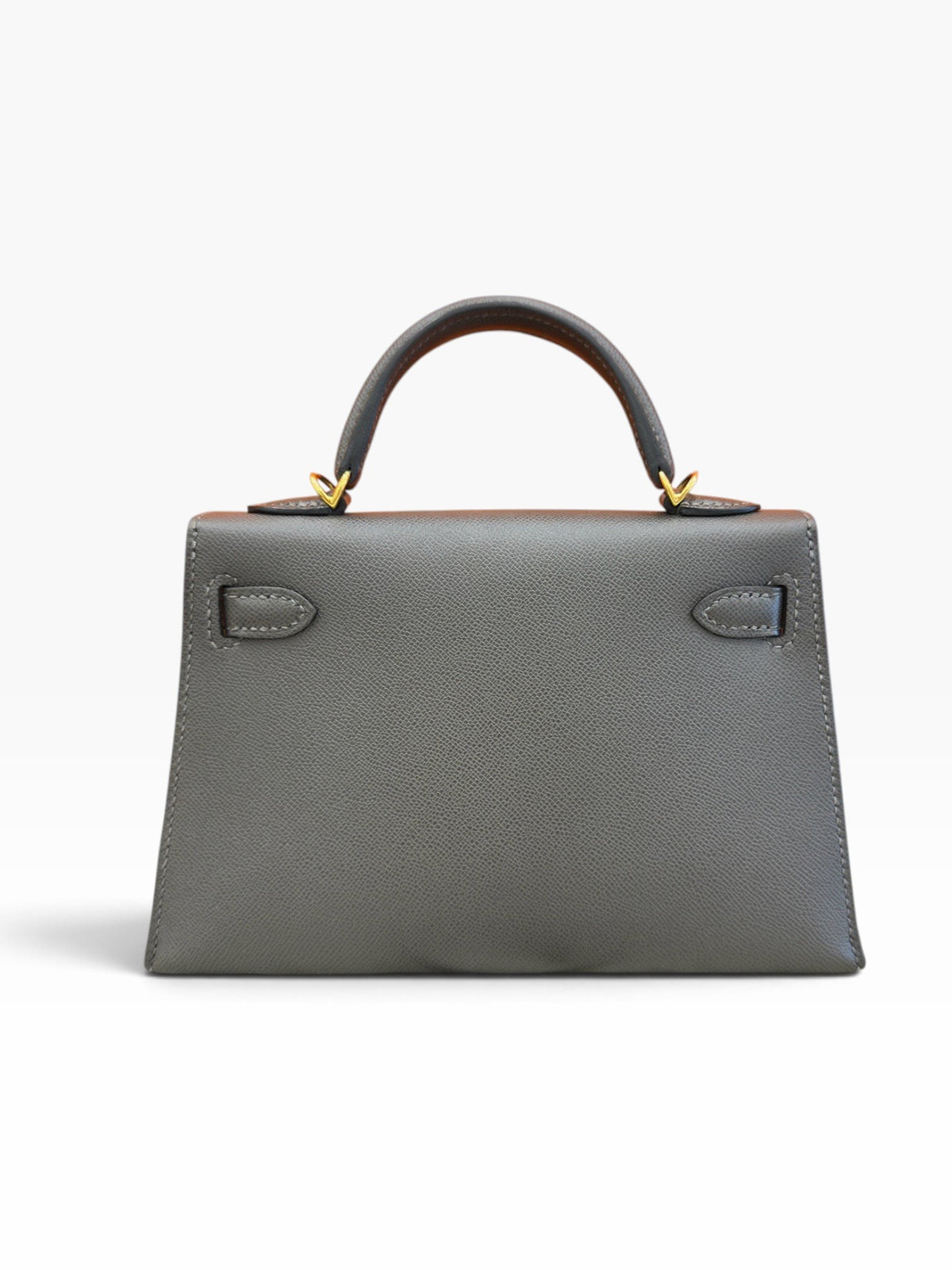 Hermès Mini Kelly in Graphite Madame Leather GHW