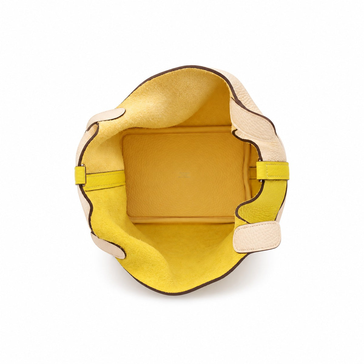 Hermès Leather Picotin Lock 18 Bag Yellow White SHW
