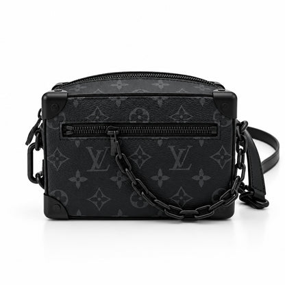 Louis Vuitton Monogram Eclipse Mini Soft Trunk Bag Black MHW