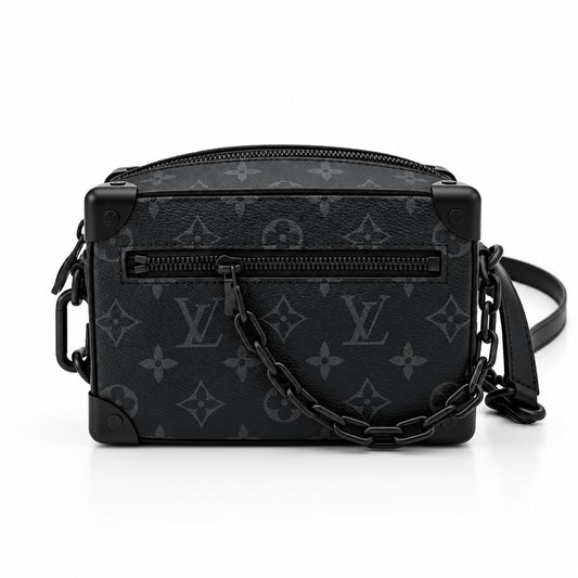 Louis Vuitton Monogram Eclipse Mini Soft Trunk Bag Black MHW