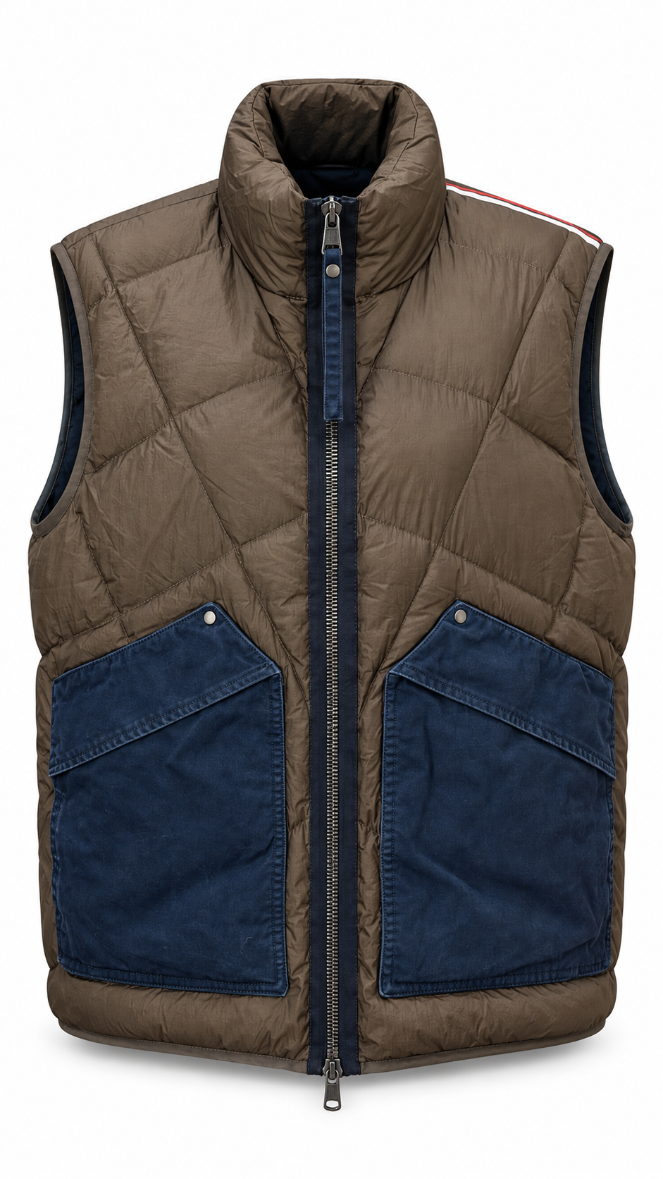 Moncler Zem Color-Block Pocket Puffer Vest