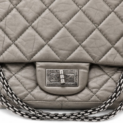 Chanel Metallic Quilted Leather 2.55 Reissue Flap Bag Silver SHW
