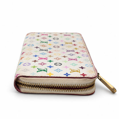 Louis Vuitton Monogram Multicolore Canvas Zippy Wallet White GHW