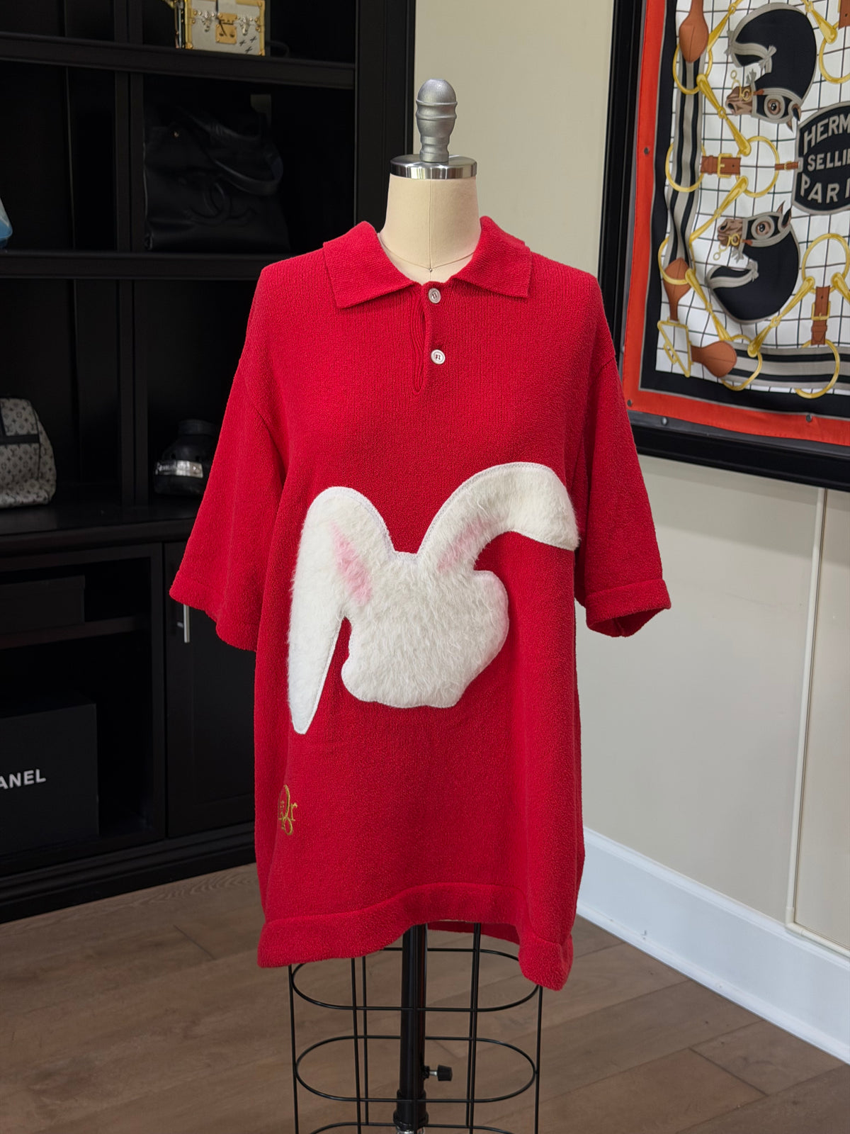 Dior Lunar New Year Rabbit Embroidered Polo