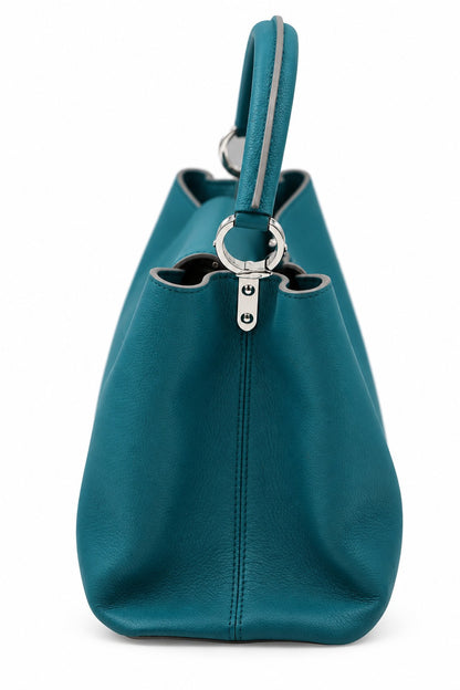 Louis Vuitton Capucines Bag Leather MM Blue GHW