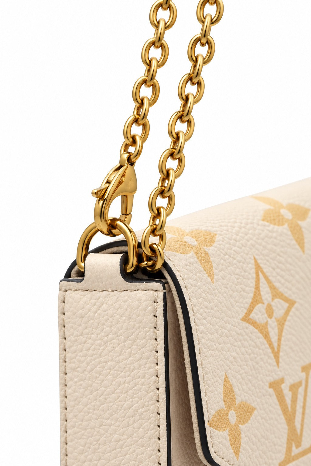 Louis Vuitton Monogram Giant Empreinte Pochette Félicie Cream/Saffron limited edition