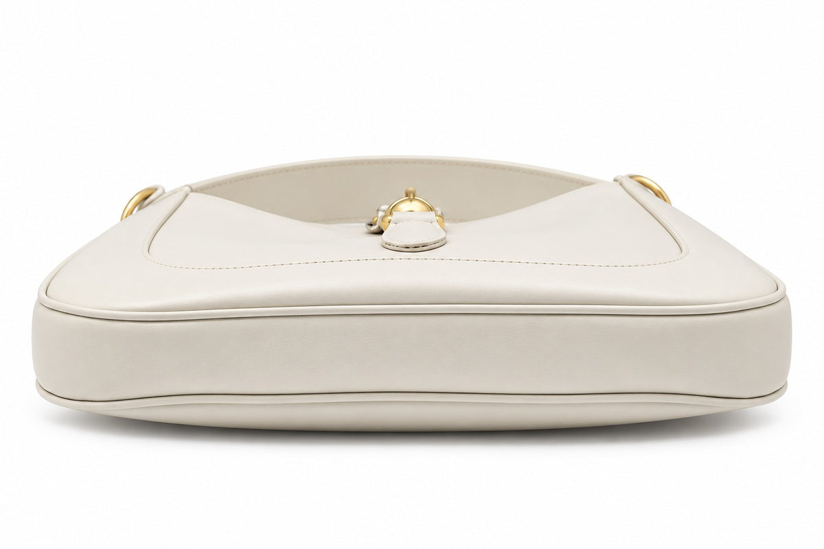 Gucci Leather Jackie Shoulder Bag Ivory GHW