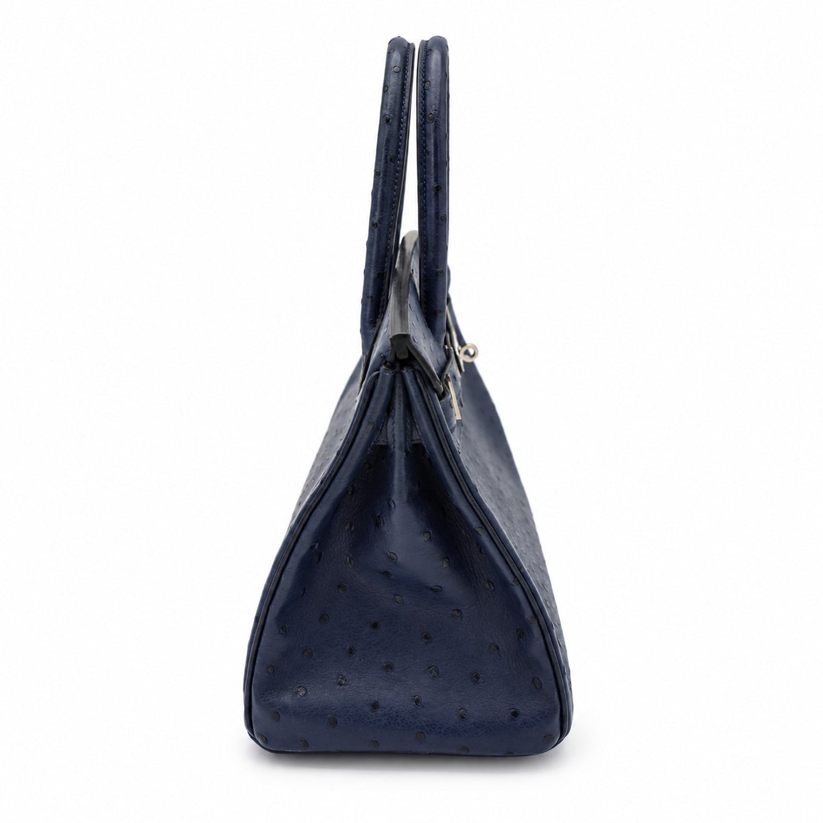 Hermès Birkin 30 Ostrich Bag Navy with Palladium Hardware