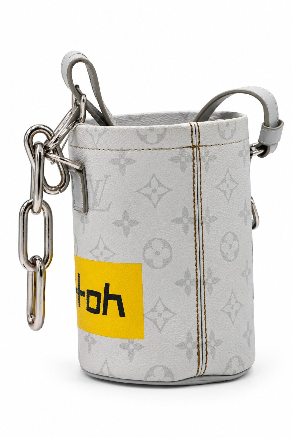 Louis Vuitton Chalk Nano Bag Limited Edition Logo Story Monogram Canvas