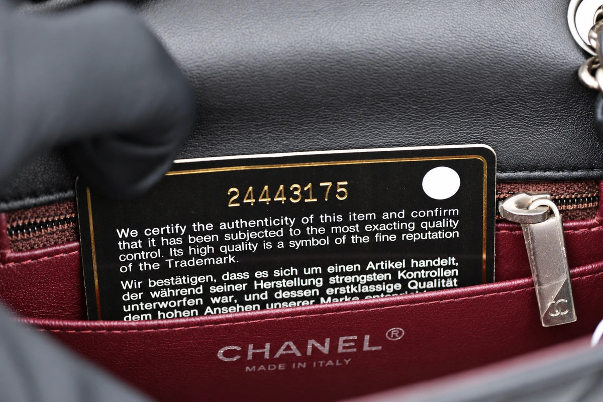Chanel Chevron Quilted Leather Flap Bag Black SHW