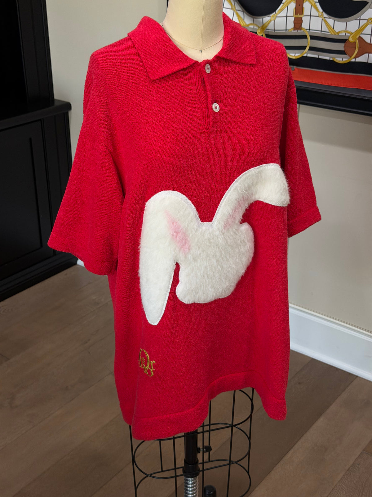 Dior Lunar New Year Rabbit Embroidered Polo