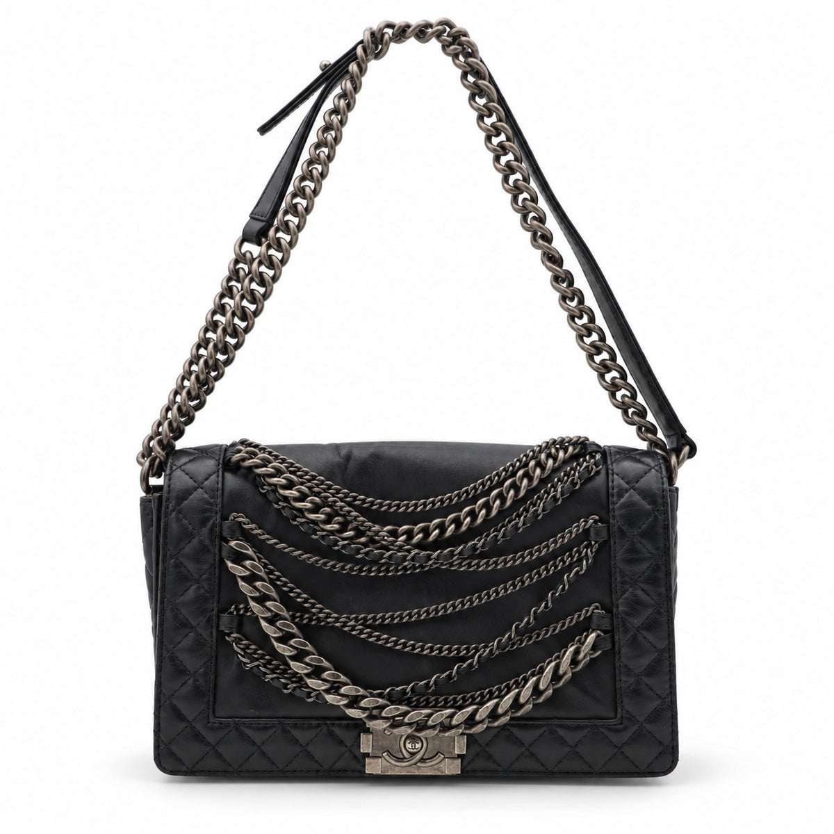 Chanel Paris Dallas Medium Lambskin Enchained Boy Flap