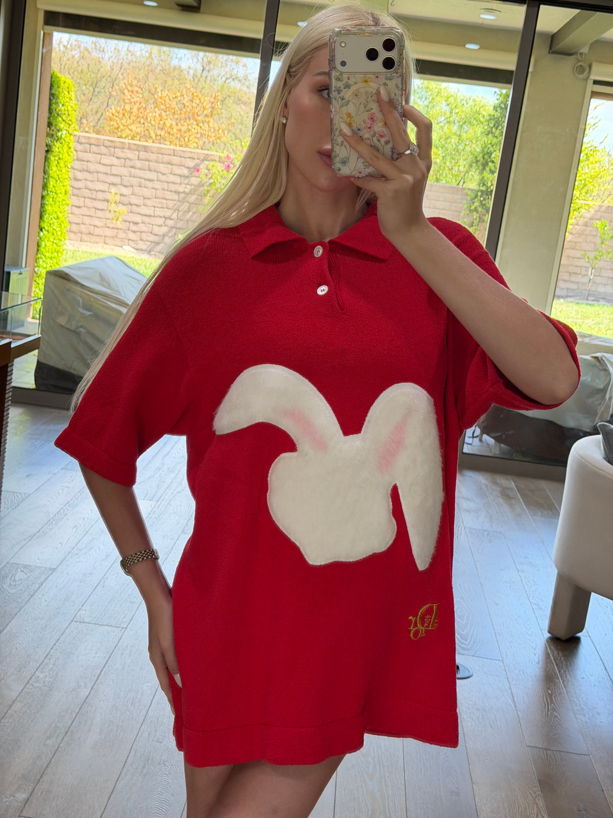 Dior Lunar New Year Rabbit Embroidered Polo