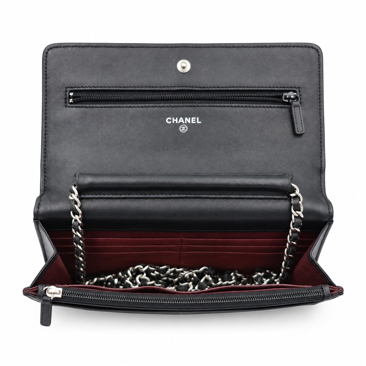 Chanel Quilted Black Flap Wallet / Small Leather Goods