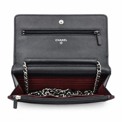 Chanel Quilted Black Flap Wallet / Small Leather Goods