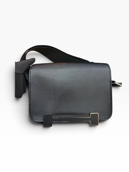 Hermès Geta in Noir Chèvre Leather PHW