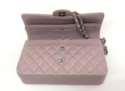 CHANEL Quilted W Flap Shoulder Bag