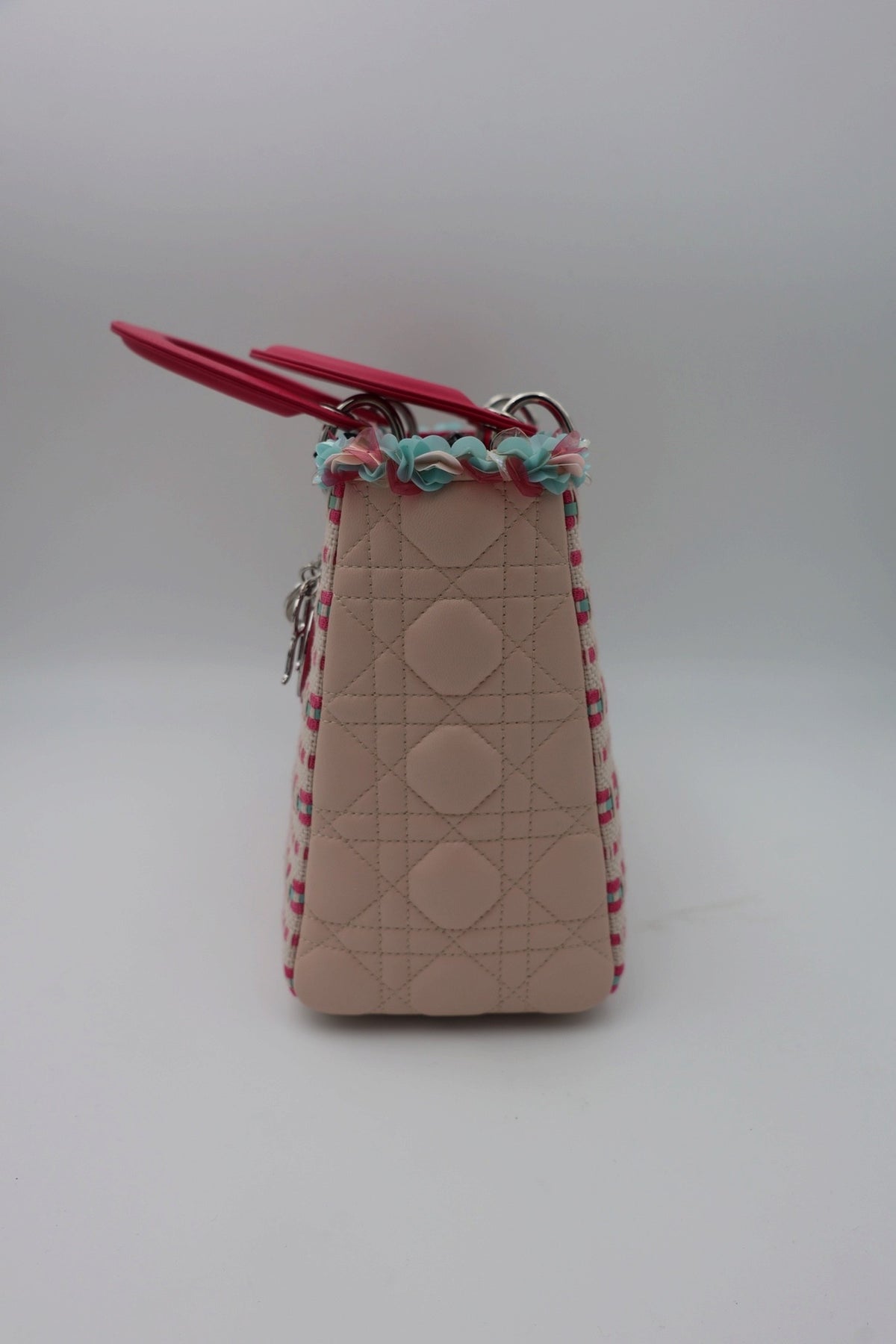 Dior Medium Woven Lady Dior Pink