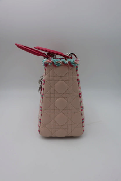 Dior Medium Woven Lady Dior Pink