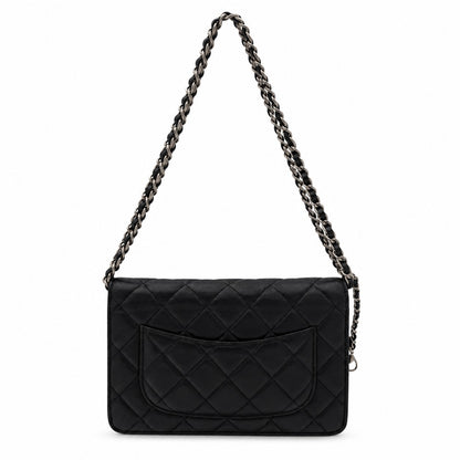 Chanel Quilted Black Flap Wallet / Small Leather Goods