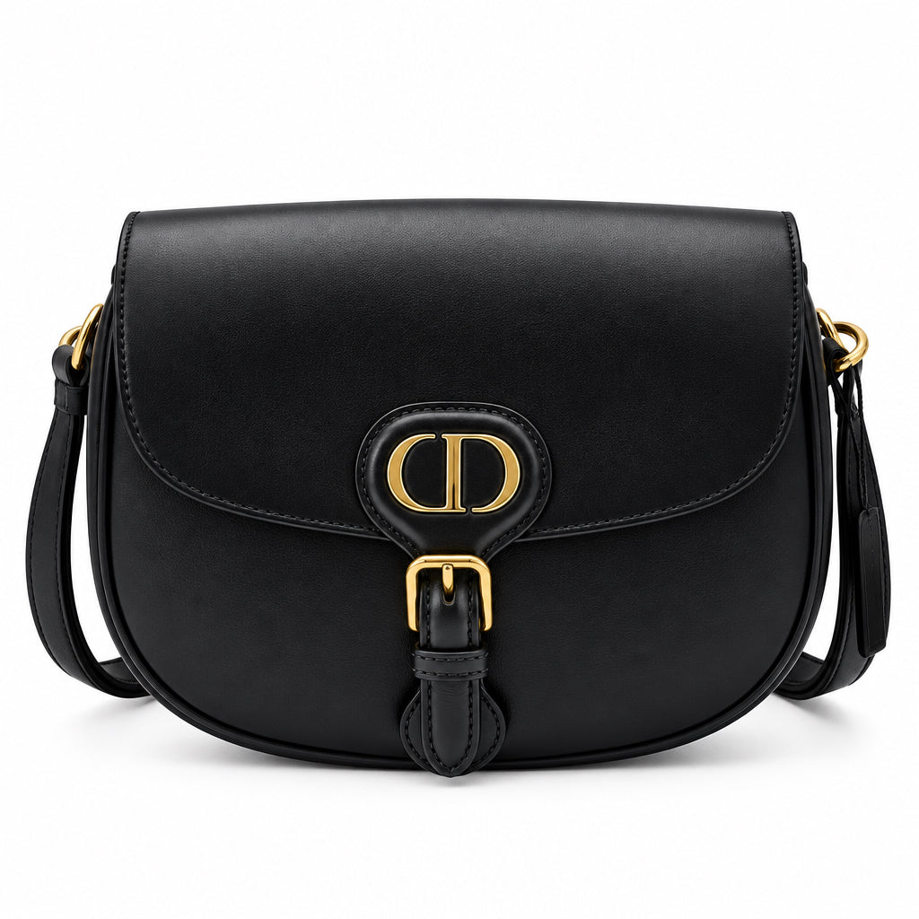 Dior Box Calfskin Medium Bobby Shoulder Bag Black GHW