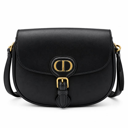 Dior Box Calfskin Medium Bobby Shoulder Bag Black GHW