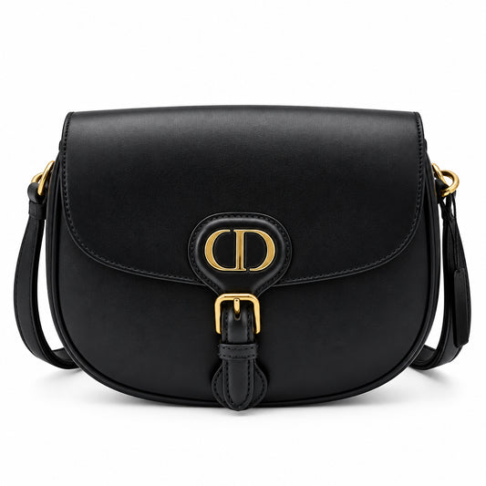 Dior Box Calfskin Medium Bobby Shoulder Bag Black GHW