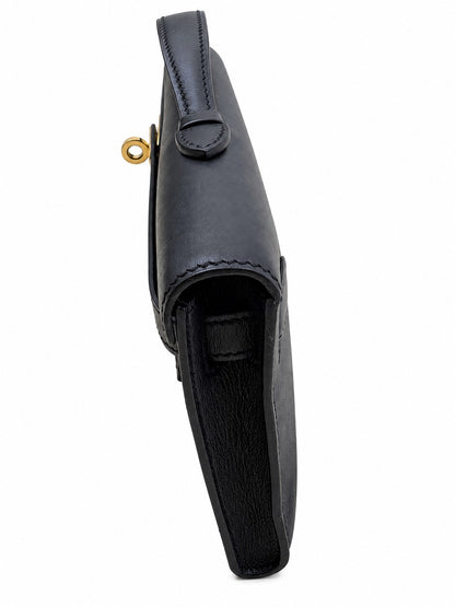 Hermès Kelly Cut Swift Leather, Black, Gold Hardware, X Stamp