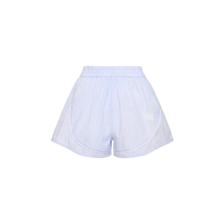 Alexander Wang Cotton Boxer Shorts in Stripe Print