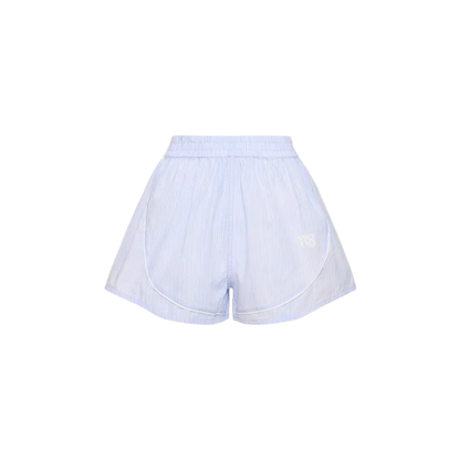 Alexander Wang Cotton Boxer Shorts in Stripe Print
