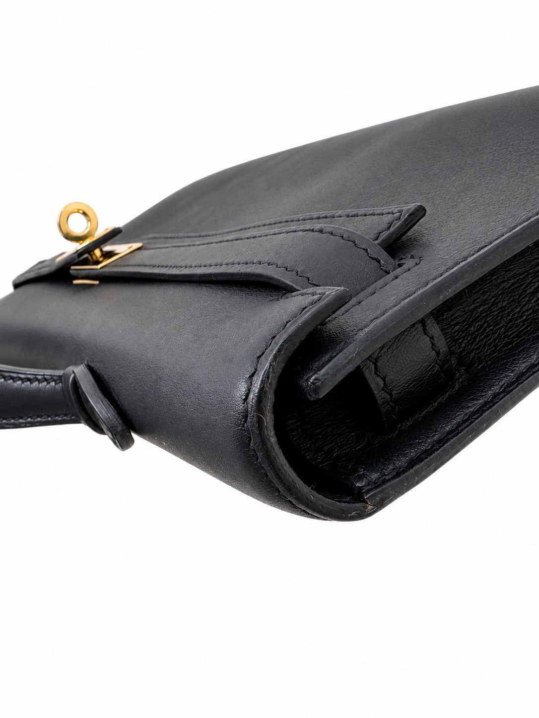 Hermès Kelly Cut Swift Leather, Black, Gold Hardware, X Stamp
