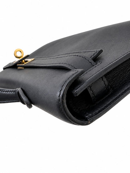 Hermès Kelly Cut Swift Leather, Black, Gold Hardware, X Stamp