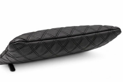 Chanel Quilted Caviar Leather O-Case Clutch Black