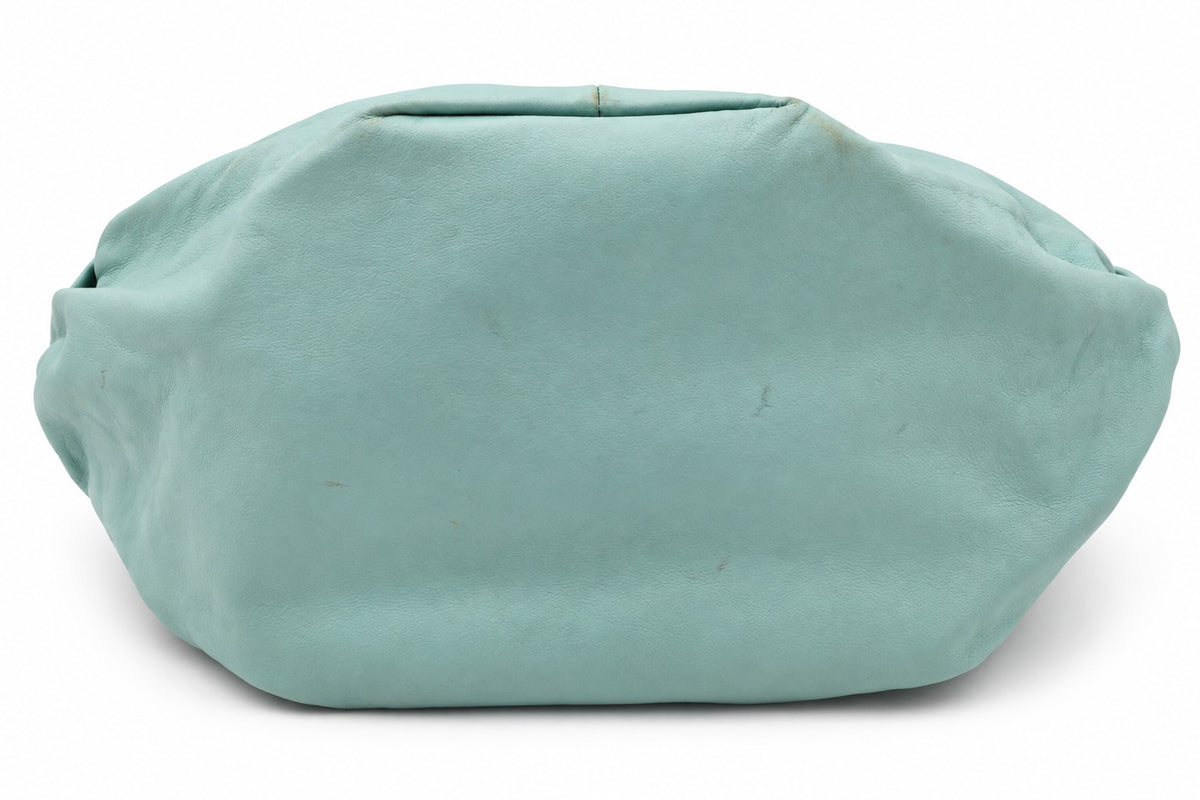 Bottega Veneta Leather Mini Pouch Bag Blue