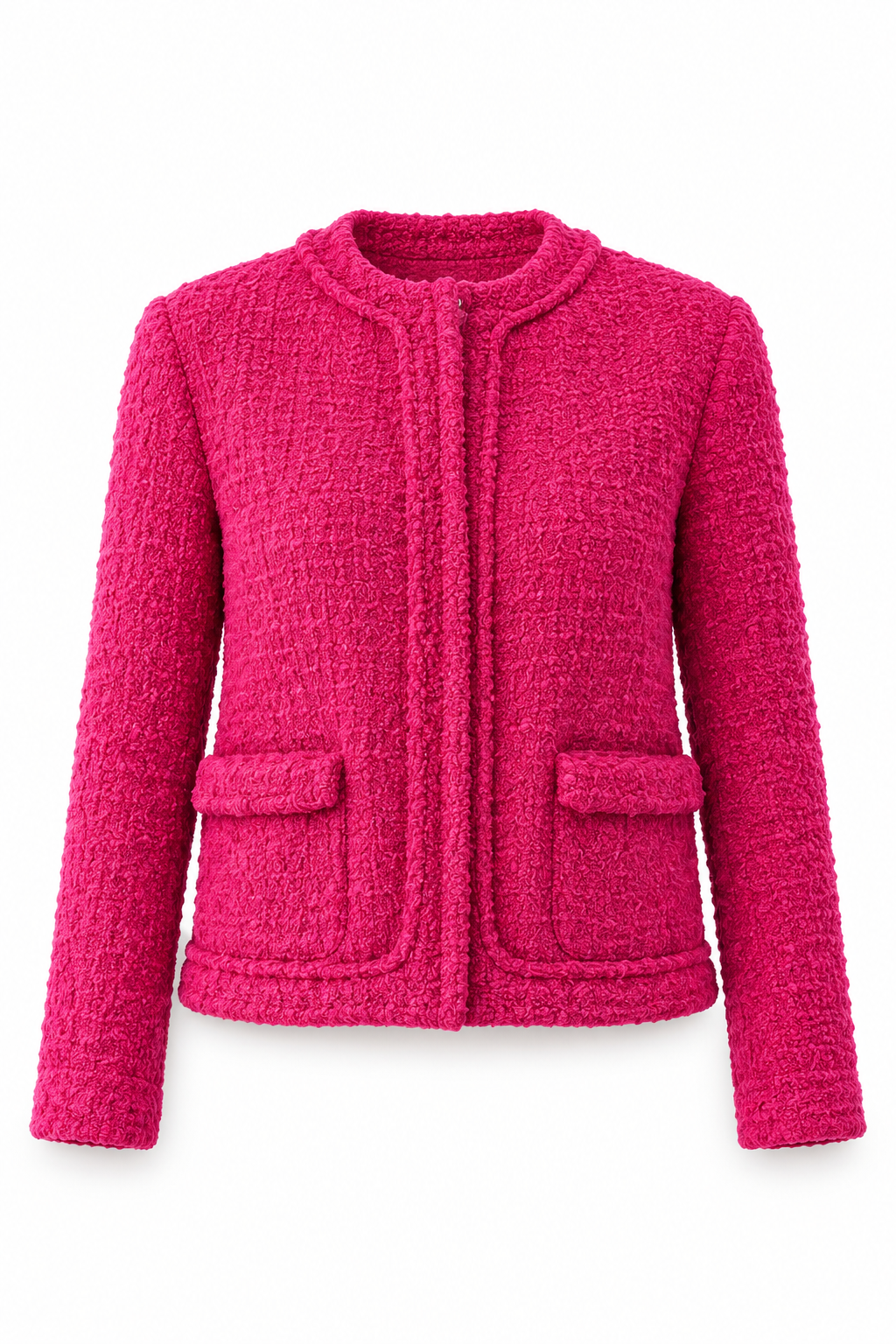 Valentino Pink Limited Bow-Pocket Tweed Jacket