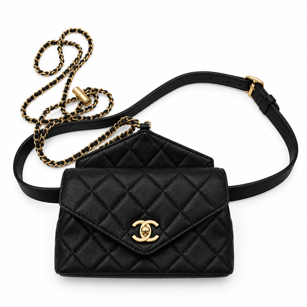 Chanel Diamond Quilted Leather Belt Bag
