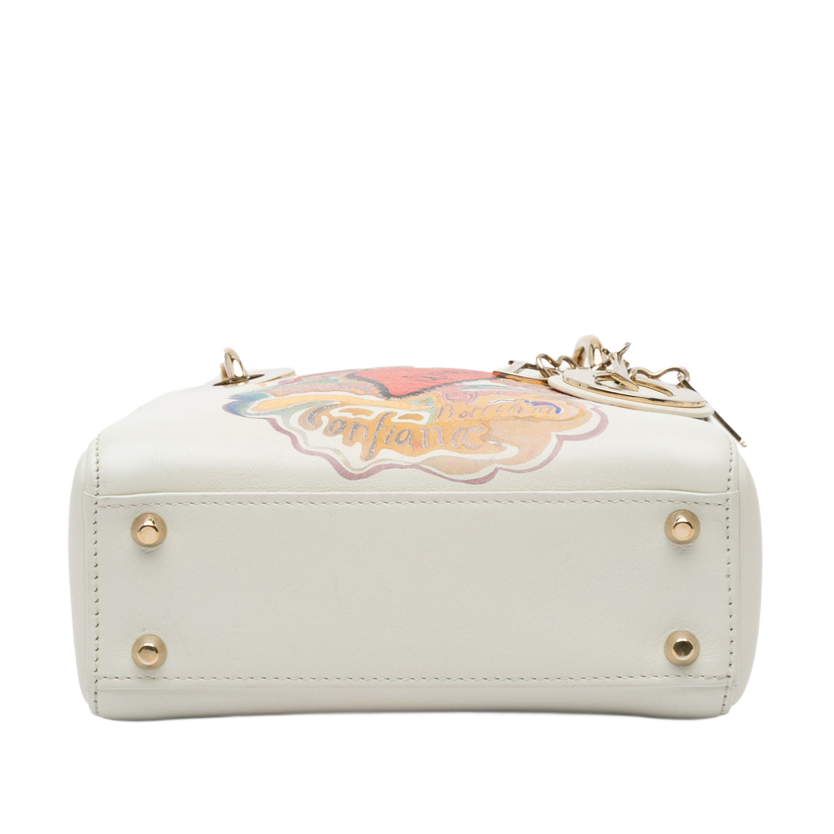 Dior Niki De Saint Phalle Mini Calfskin Dioramour Lady Dior White