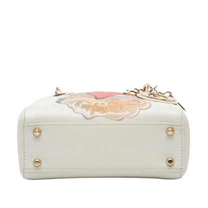Dior Niki De Saint Phalle Mini Calfskin Dioramour Lady Dior White