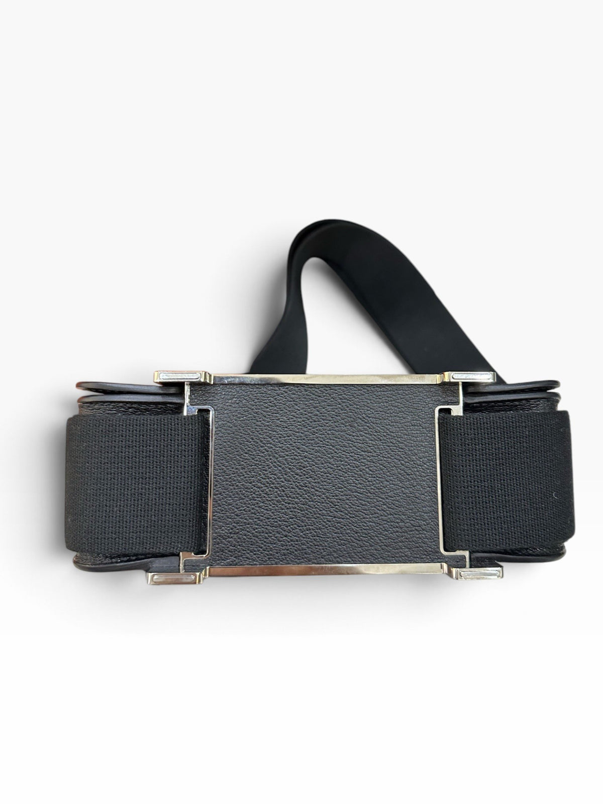 Hermès Geta in Noir Chèvre Leather PHW