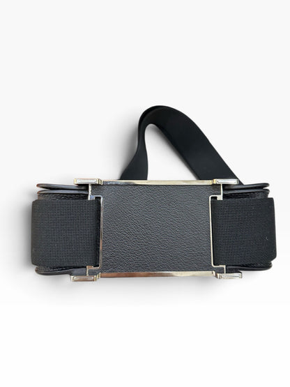 Hermès Geta in Noir Chèvre Leather PHW
