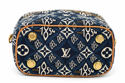 Louis Vuitton Monogram Denim Vanity Top Handle Bag Blue