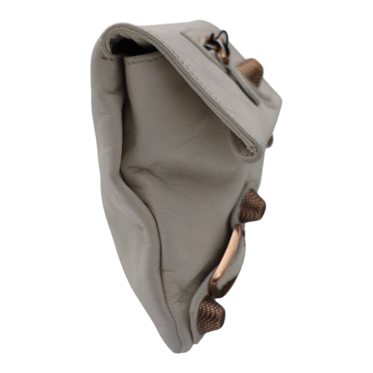 Balenciaga  Cream Leather Clutch / Envelope Bag