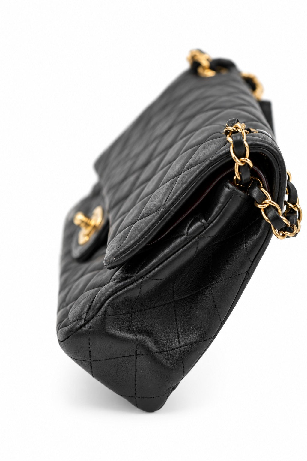 Chanel Quilted Leather Medium Classic Double Flap Black GHW