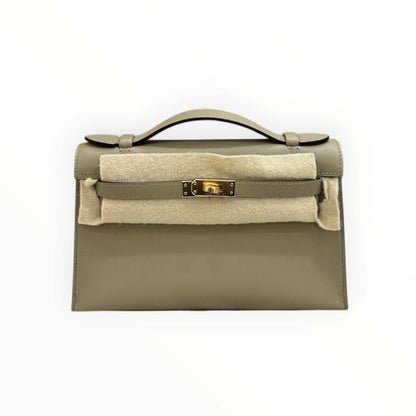 Hermès Mini Kelly I Swift Leather, Gris Meyer, Gold Hardware, W Stamp