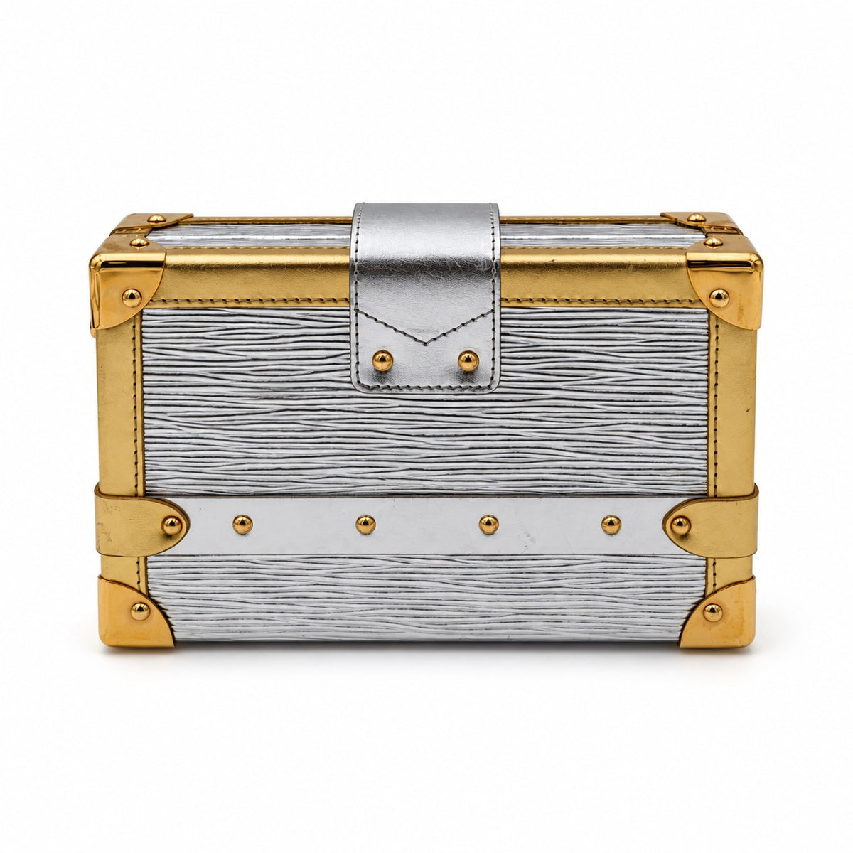Louis Vuitton Petite Malle Metallic Epi Silver Gold