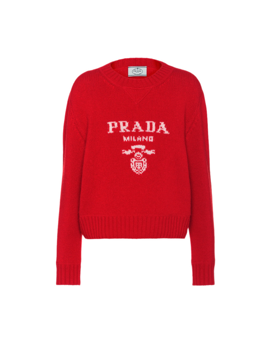 Prada Wool and Cashmere Crew-neck Sweater