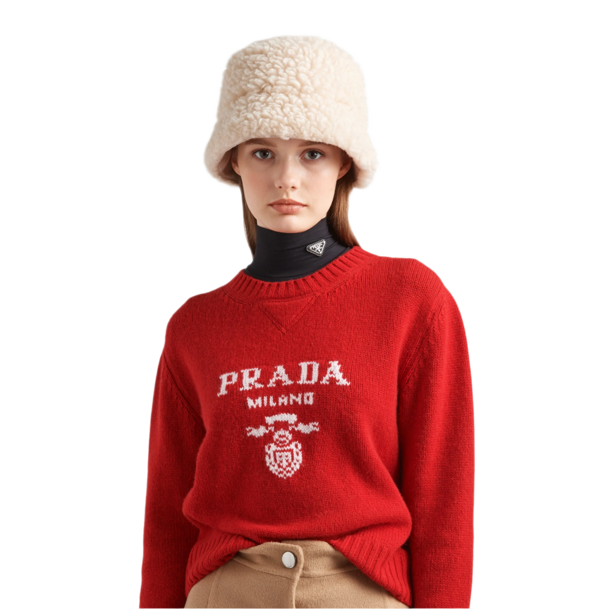 Prada Wool and Cashmere Crew-neck Sweater
